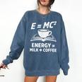 EMC2 Energy Milk x Coffee Science Book Math Lover Comfort Colors Sweatshirt Blue Jean EMC2 Energy Milk x Coffee Science Book Math Lover Comfort Colors Sweatshirt Blue Jean