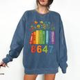 Equal Rights Book Flower Resist 86 47 Feminist Women Rights Comfort Colors Sweatshirt Blue Jean