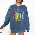 Equality Books Peace Love Compassion LGBT Gay Lesbian Pride Comfort Colors Sweatshirt Blue Jean
