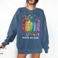 Equality Hurts No One Book Flower Rainbow Pride Month LGBTQ Comfort Colors Sweatshirt Blue Jean Equality Hurts No One Book Flower Rainbow Pride Month LGBTQ Comfort Colors Sweatshirt Blue Jean