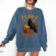 F CAW F Crow I'm Reading Book Lover Fall Comfort Colors Sweatshirt Blue Jean