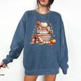 Fall Colors s I Love Fall s Books & Pumpkins Comfort Colors Sweatshirt Blue Jean Fall Colors s I Love Fall s Books & Pumpkins Comfort Colors Sweatshirt Blue Jean