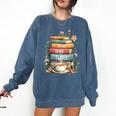 Fantasy Drama Tragedy Book Lover Subtle Watercolor Comfort Colors Sweatshirt Blue Jean