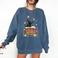 Fantasy Drama Tragedy Reading Lover Book Cat Humor Comfort Colors Sweatshirt Blue Jean