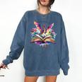 In My Fantasy Era Magic Dragon Book Comfort Colors Sweatshirt Blue Jean