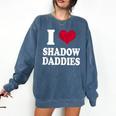 Fantasy Romantasy Book Lover I Love Heart Shadow Daddies Comfort Colors Sweatshirt Blue Jean