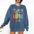 Floral Foxglove Daisy Tulip 8647 Books Lover Blooming Flower Comfort Colors Sweatshirt Blue Jean Floral Foxglove Daisy Tulip 8647 Books Lover Blooming Flower Comfort Colors Sweatshirt Blue Jean