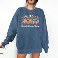 Flourish Dream Thrive Floral Books For Book Lovers Comfort Colors Sweatshirt Blue Jean Flourish Dream Thrive Floral Books For Book Lovers Comfort Colors Sweatshirt Blue Jean
