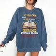 I Was Forced To Put My Book Down And Rejoin Society Book Comfort Colors Sweatshirt Blue Jean