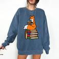 Fox Books Read Reading Librarian America Men Women Kids Comfort Colors Sweatshirt Blue Jean Fox Books Read Reading Librarian America Men Women Kids Comfort Colors Sweatshirt Blue Jean