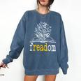 Freadom Freedom Read Banned Books Librarians Comfort Colors Sweatshirt Blue Jean