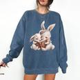 Funny Book Reading Quote For Women And Girls Rabbits Comfort Colors Sweatshirt Blue Jean