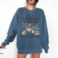 Gardening & Library Lover Books Reading Plants Cute Comfort Colors Sweatshirt Blue Jean