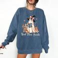 Ghost Reading Book Coquette Bow Halloween Girl Kid Teacher Comfort Colors Sweatshirt Blue Jean