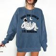 GIVE ME Space I'm Reading Kids Astronaut Book Reader Meme Premium Tri-Blend Comfort Colors Sweatshirt Blue Jean