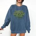 Go To a Library In Book Louisiana Pun LA Joke Baton Rouge Comfort Colors Sweatshirt Blue Jean