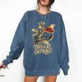 Goddammit Donut Book Lover For Men Woman Comfort Colors Sweatshirt Blue Jean