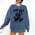 Good Girls Read Spicy Skeleton Book Club Comfort Colors Sweatshirt Blue Jean Good Girls Read Spicy Skeleton Book Club Comfort Colors Sweatshirt Blue Jean