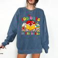 Groovy 100 Days In The Books Reading 100th Day Of School Comfort Colors Sweatshirt Blue Jean