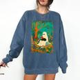 Groovy Ghost Reading Book Cat Halloween Ghost Teacher Comfort Colors Sweatshirt Blue Jean Groovy Ghost Reading Book Cat Halloween Ghost Teacher Comfort Colors Sweatshirt Blue Jean