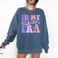 Groovy In My Reading Era Book Lovers Book Reader Comfort Colors Sweatshirt Blue Jean Groovy In My Reading Era Book Lovers Book Reader Comfort Colors Sweatshirt Blue Jean