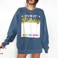 Guestbook My 21st Birthday Sign My Shirt Birthday Party Comfort Colors Sweatshirt Blue Jean