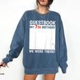 Guestbook 7th Birthday 7 Year Old Born 2018 Bday Comfort Colors Sweatshirt Blue Jean