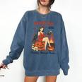 Halloween Bookish Witchy Book Club Hot Girls Read Comfort Colors Sweatshirt Blue Jean