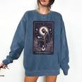 High Priestess Tarot Art Celestial Mystic Book Lover Comfort Colors Sweatshirt Blue Jean High Priestess Tarot Art Celestial Mystic Book Lover Comfort Colors Sweatshirt Blue Jean