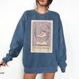 Hockey Romance Tarot Card Books Reader Cozy Reading Comfort Colors Sweatshirt Blue Jean