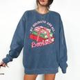 My Holidays Are All Booked Christmas Reading Books Bookish Comfort Colors Sweatshirt Blue Jean