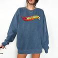 Hot Wheels Comic Book Fire Logo Comfort Colors Sweatshirt Blue Jean Hot Wheels Comic Book Fire Logo Comfort Colors Sweatshirt Blue Jean