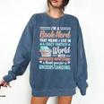 I'm a Book Nerd Bookworm Comfort Colors Sweatshirt Blue Jean
