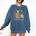 I'm Booked Tonight Floral Books Cozy Reading Graphic Comfort Colors Sweatshirt Blue Jean I'm Booked Tonight Floral Books Cozy Reading Graphic Comfort Colors Sweatshirt Blue Jean