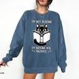 I’m Not Reading I’m Judging You Silently Fun Cat Book Lover Comfort Colors Sweatshirt Blue Jean I’m Not Reading I’m Judging You Silently Fun Cat Book Lover Comfort Colors Sweatshirt Blue Jean
