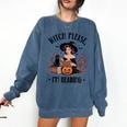 I'm Reading Halloween Witch Book Lover Comfort Colors Sweatshirt Blue Jean I'm Reading Halloween Witch Book Lover Comfort Colors Sweatshirt Blue Jean