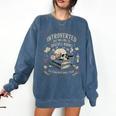 Introverted But Willing To Discuss Books Club Cozy Aesthetic Comfort Colors Sweatshirt Blue Jean