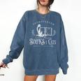 Introverted Willing To Discuss Cats And Books Comfort Colors Sweatshirt Blue Jean Introverted Willing To Discuss Cats And Books Comfort Colors Sweatshirt Blue Jean