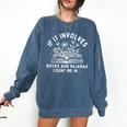 If It Involves Books And Pajamas Count Me In Reading Bedtime Comfort Colors Sweatshirt Blue Jean