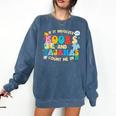 If It Involves Books And Pajamas Count Me In Reading Comfort Colors Sweatshirt Blue Jean