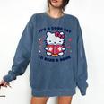 It's a Good Day To Read a Book Cute Cat Book Day Girls Boys Comfort Colors Sweatshirt Blue Jean It's a Good Day To Read a Book Cute Cat Book Day Girls Boys Comfort Colors Sweatshirt Blue Jean