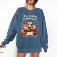 Its A Good Day To Read Book Cute Fox Sloth Owl Novel Reading Comfort Colors Sweatshirt Blue Jean Its A Good Day To Read Book Cute Fox Sloth Owl Novel Reading Comfort Colors Sweatshirt Blue Jean
