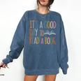 It’s a Good Day To Read a Book Lovers Library Reading Women Comfort Colors Sweatshirt Blue Jean