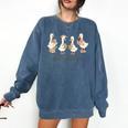 Just A Bookish Goose Goose Book LoverSilly Goose Book Club Comfort Colors Sweatshirt Blue Jean