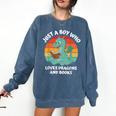 Just A Boy Who Loves Dragons And Books Kids Toddler Baby 5T Comfort Colors Sweatshirt Blue Jean Just A Boy Who Loves Dragons And Books Kids Toddler Baby 5T Comfort Colors Sweatshirt Blue Jean