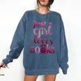 JUST A GIRL WHO LOVES BOOKS LIBRARIAN BOOK LOVERS BOOKWORM Comfort Colors Sweatshirt Blue Jean JUST A GIRL WHO LOVES BOOKS LIBRARIAN BOOK LOVERS BOOKWORM Comfort Colors Sweatshirt Blue Jean
