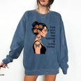 Just a Girl Who Has Tattoos And Love Books Tattooed Inked Comfort Colors Sweatshirt Blue Jean