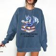 Just One More Chapter Book Dragon Reading Book Lover Bookish Comfort Colors Sweatshirt Blue Jean Just One More Chapter Book Dragon Reading Book Lover Bookish Comfort Colors Sweatshirt Blue Jean