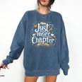 Just One More Chapter Bookish Book Reading Lover Heart Comfort Colors Sweatshirt Blue Jean Just One More Chapter Bookish Book Reading Lover Heart Comfort Colors Sweatshirt Blue Jean