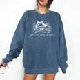 Just One More Chapter Dog German Shepherd Book Lover Comfort Colors Sweatshirt Blue Jean